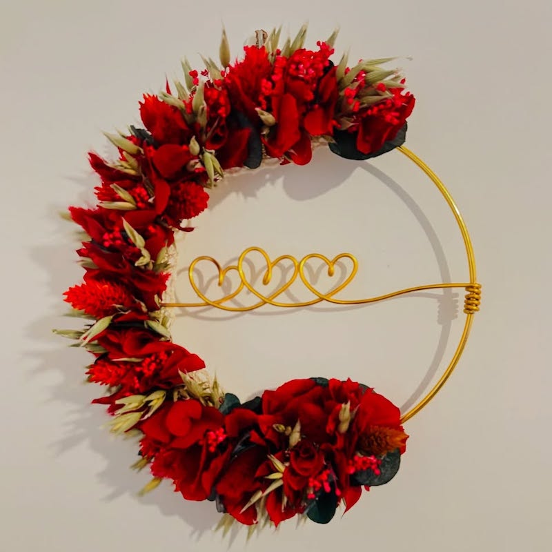 Couronne murale florale